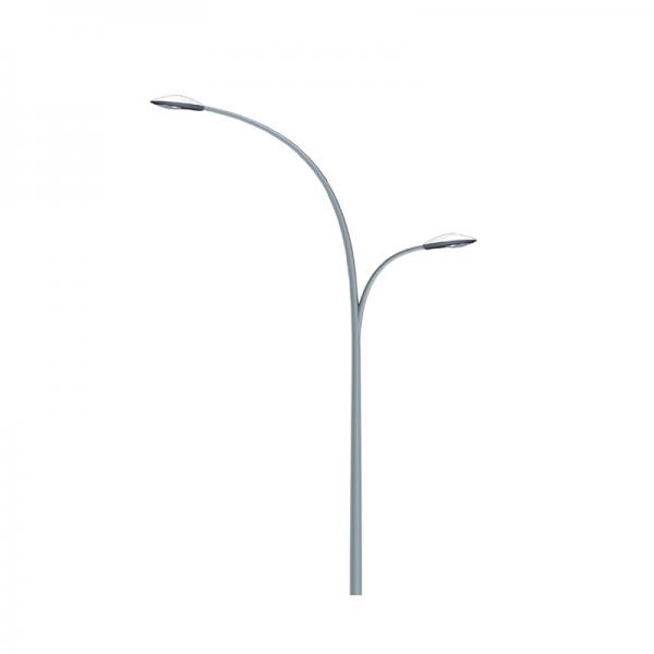 Quality Round Conical Steel Street Light Pole Galvanized Single Arm for sale