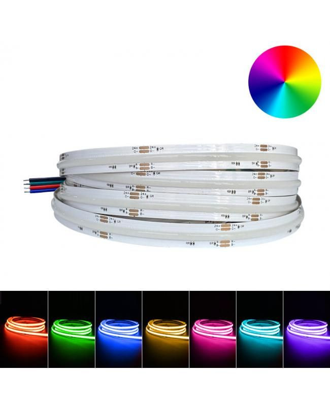 China Color Changing COB RGB Addressable LED Strip Lights 5M/Roll factory