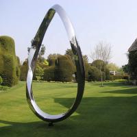 China OEM Forge Circle Modern Stainless Steel Sculpture For Garden Decoration factory