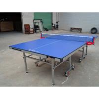 China MDF Top And Edge Free Single Folding Ping Pong Table , Easy To Store Rackets And Balls factory