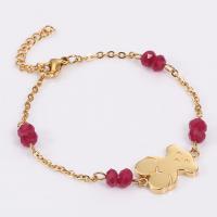 China Personalized Stainless Steel Gold Bracelets / Gold Charm Bracelets For Women factory