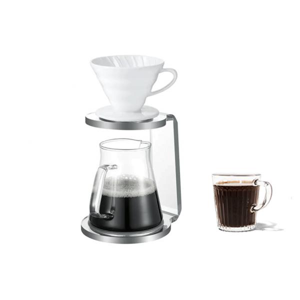 Quality HP-201 Silver Compact Drip Coffee Maker 220V Pour Over Coffee Maker Glass for sale