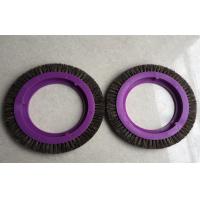 China Nylon PVC PE Bristles Brushes Wheel Lightweight For Stenter Machinery Parts factory