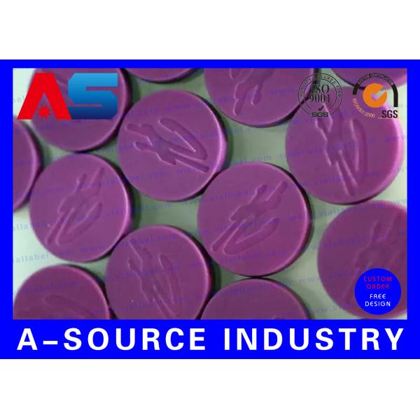 Quality 10mL Vials Bottles Purple Flip Off Cap Engraved Custom Design For Sterile Pharmacy for sale