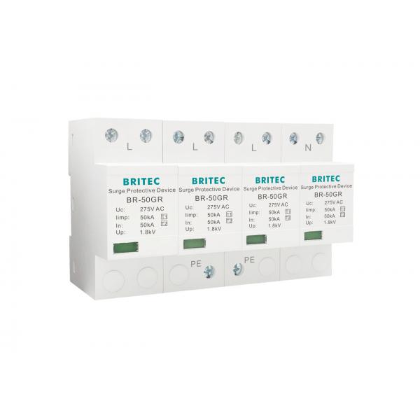 Quality Thermalplastic Spd Surge Protector IP20 4 Pole Lightning Surge Protection Devices for sale