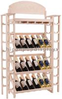 China Movable Solid Wooden Wine Display Stand Wine Shelf 4 Layer Sturdy / Durable factory
