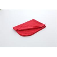 China Red color microfiber microfibre waffle weave car cleaning cloth sports towels for sale