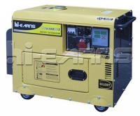 China Air-cooled silent diesel generator 5KW--yellow color, three phase, with digital panel factory