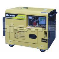 China Air-cooled silent diesel generator 5KW--yellow color, three phase, with digital panel for sale
