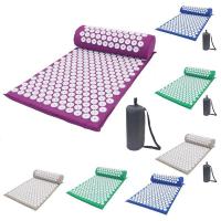 China Acupressure Relieve Stress Back Spike Mat , Yoga Massage Mat With Pillow factory
