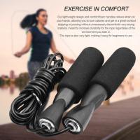 China Black Adjustable Jump Rope / Aerobic Exercise Skipping Jump Rope Exercise factory