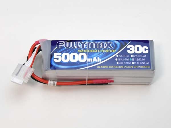 China FULLYMAX LiPo Battery Pack 30C 5000mAh 5S 18.5V for RC Heli, Fix-wing aircraft, RC airplanes，F3A aerobatic factory