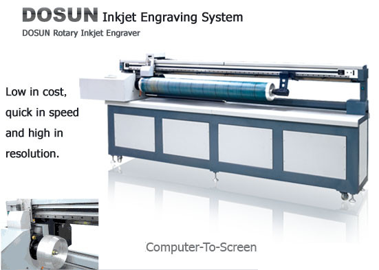 Quality Rotary Inkjet Screen Engraver System, Rotary Printing Computer to Screen Engraving Machine for sale
