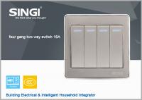 Buy cheap GNW56BK british standard 4 gang 2 way wall switch,human body sensor lightswitch, from wholesalers