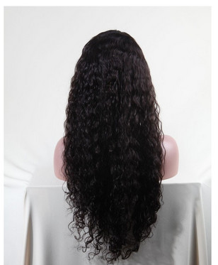 Quality Remy Brazilian Human Hair deep curly virgin hair 1b# 2# 4# / Wavy Lace Front Wigs for sale