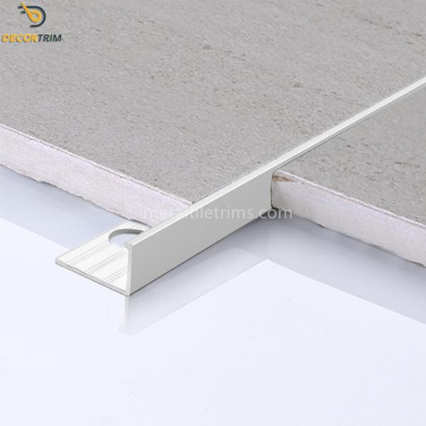 Quality L Shape Aluminium Tile Trim Polish Silver 12.5mm For Marble Edge Protection for sale