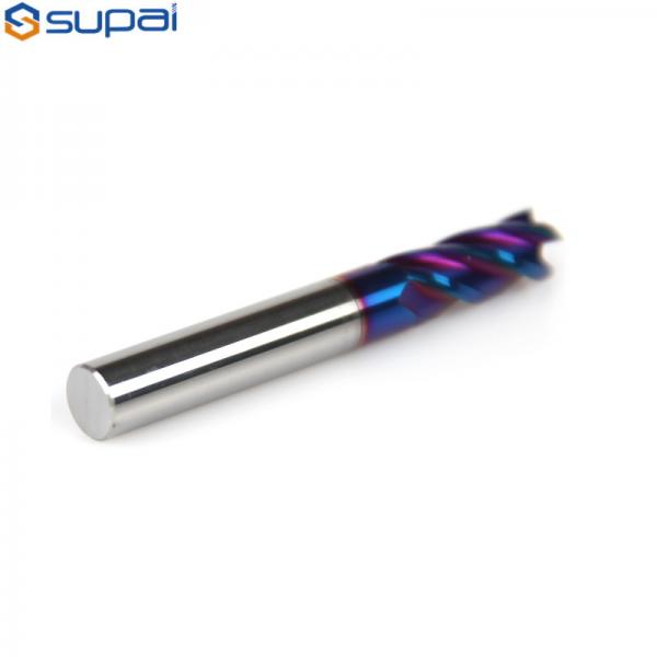 Quality Naco Blue Coated HRC65 Square End Mill Tungsten Carbide End Mill For High for sale