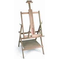 Quality Pine Wide Folding Art Easel Stand , Horizontally Oil Painting Easels For Adults for sale