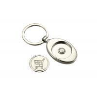 Quality Ellipse Trolley Token Shopping Car Coin Metal Keychain Holder Keyring for sale