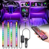 China Led Car Atmosphere Light Wireless Blue Tooth Music APP Control Led Car Ambient Light factory