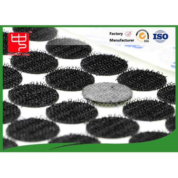 Quality Black Acrylic Glue 10mm Custom Hook And Loop Patches for sale