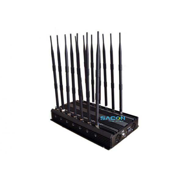 Quality 14 Bands Cell Phone Disruptor Jammer 4 Cooling Fans With 70m Shield for sale