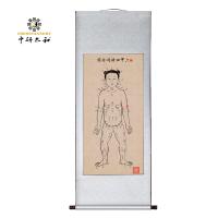 China Rice Paper Pure Handmade Acupoint Map , Acupuncture Point Wall Chart 60x125cm for sale