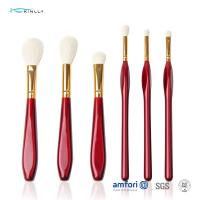 Quality OEM Red Goat Hair 6PCS Cosmetic Makeup Brush Set for sale