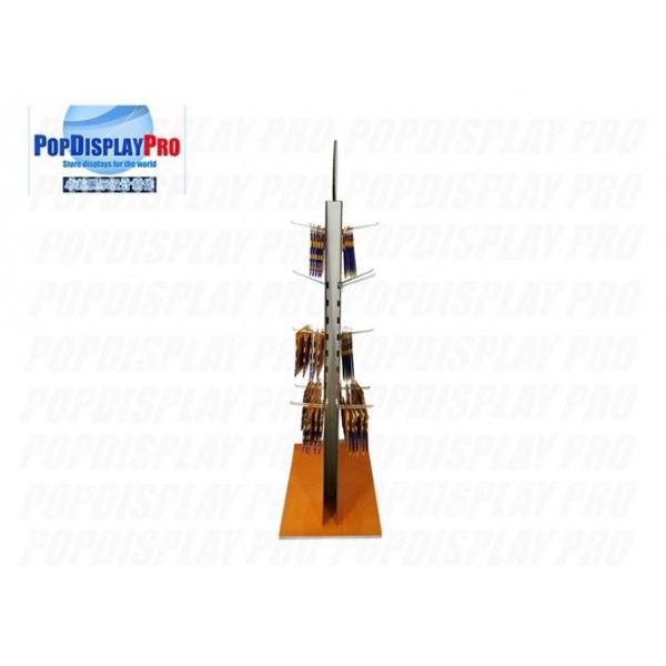 Quality 12 Hooks Corrugated Cardboard Hook Display 2 Sided Eiffel Tower Shaped Durable for sale