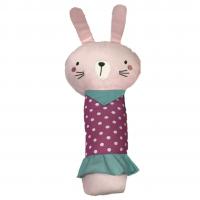 China Stuffed Cute Pink Rabbit Cushion Toy Plush Car Seat Pillow Toy in Relief of Stress factory