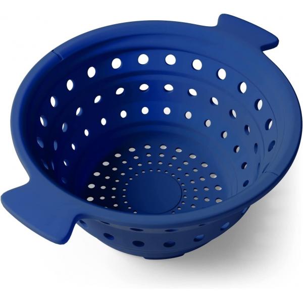 Quality Pasta Foldable Silicone Food Strainer Washable Lightweight 7.9 Inch 9.5 Inch for sale