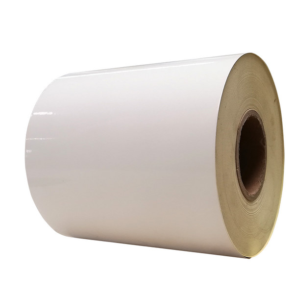 Quality Cast Coated Sticker Paper Roll HM0133 with white glassine liner for sale