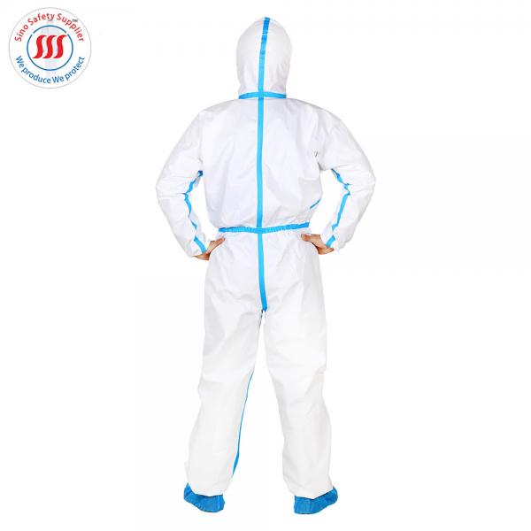 Quality Disinfect Bio Security Type 4 Disposable Coveralls 65g SF Microporous Suit For for sale