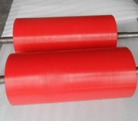 China High Anti Abrasion Industrial Red Polyurethane Roller Coating, Polyurethane Rollers factory