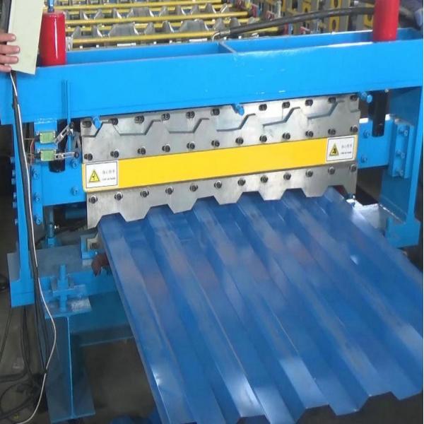 Quality Trapezoidal Roof Panel Roll Forming Machine 33 Ksi - 50 Ksi Yield Stress for sale