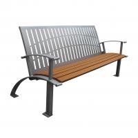 China Composite Recycled Plastic Garden Benches Wrought Iron Benches For Outdoor factory