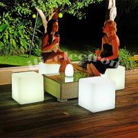 Quality Outdoor LED Light Cube Stool Colorful Waterproof For Foyer And Patio Decor for sale