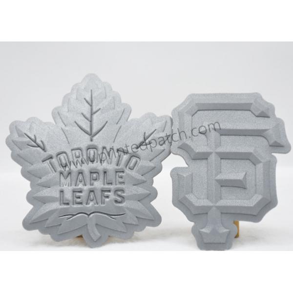 Quality Leaf Shape 8C 3M Reflective Labels Embossed TPU Patches Customized for sale