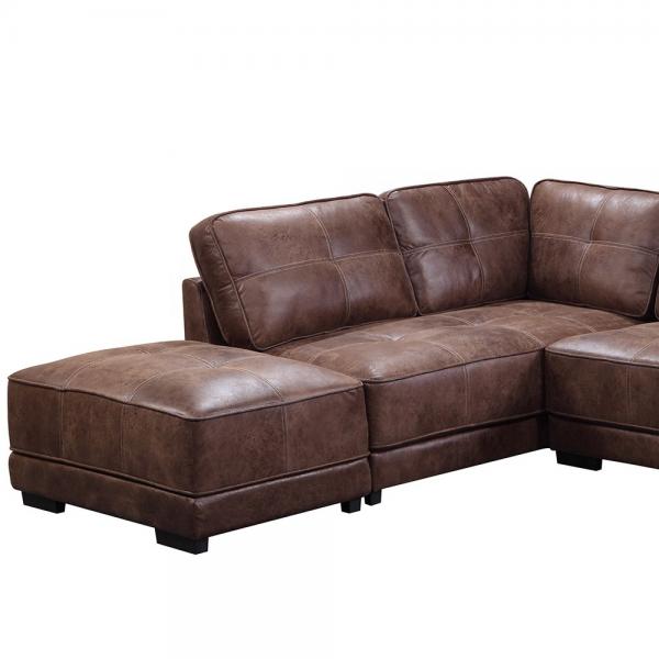 Quality L Shape Modern Leather Sofa Anti Abrasion Multipurpose For Apartment for sale