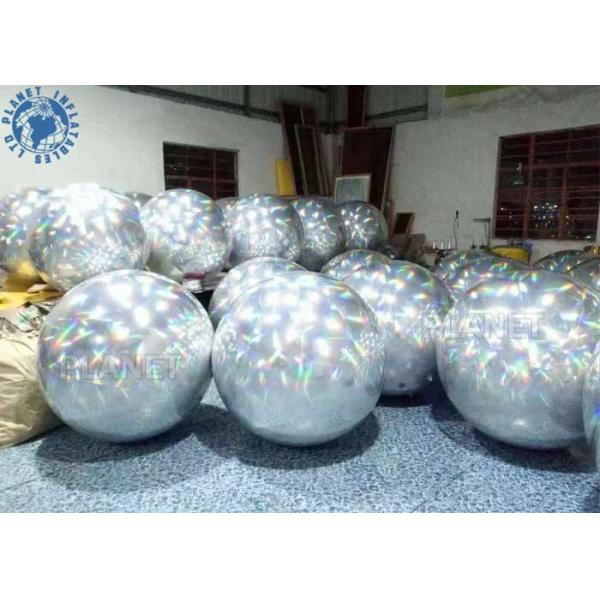 Quality Airtight Double Layer Disco 8m Inflatable Chrome Ball for sale