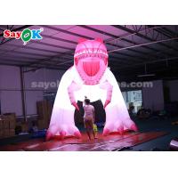 China 4m Pink Inflatable Dinosaur For Festive Decoration Damp Proof High Air Tightness for sale