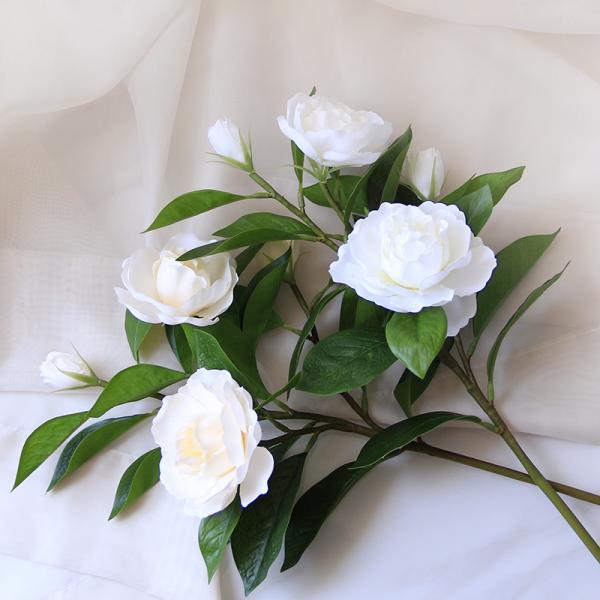 Quality Custom Silk Artificial Gardenia Flowers Bouquet Arrangements for sale