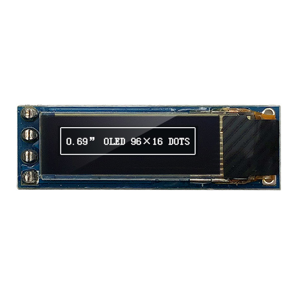 Quality 4 Pins 96x16 OLED Display Module 0.69 Inch I2C IIC SSD1306 3V 5V Compatible for sale