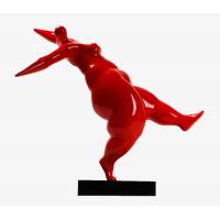 China Resin Wall Mounted Metal Sculpture Red Abstract Portrait Sculpture Office Desk Decoration factory