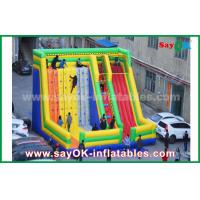 China Adult Inflatable Slide 9.5*7.5*6.5m Colorful Inflatable Bouncer Slide With Climbing Wall For Amusement Park factory