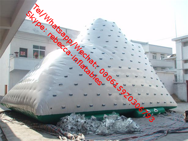 China Inflatable water iceberg floating water climbing inflatable iceberg water toy for sale