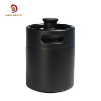 China 304 Stainless Steel Mini Keg Customized Black Powder Coating 2l Single Wall factory