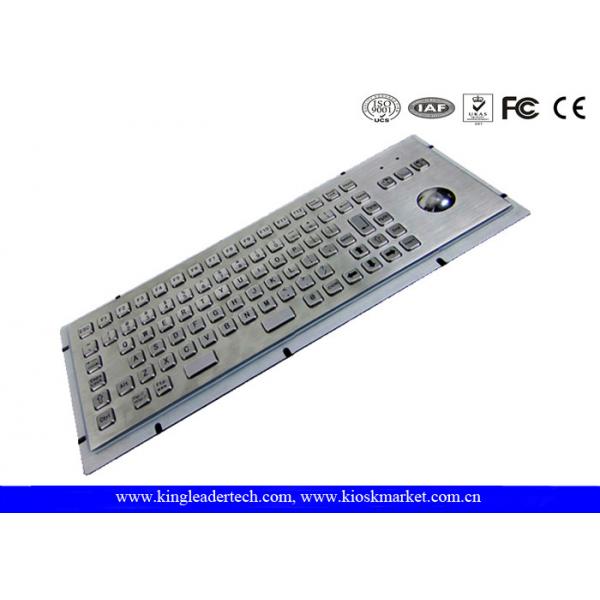 Quality IP65 Rated Stainless Steel Industrial Computer Kiosk Keyboard With Trackball for sale