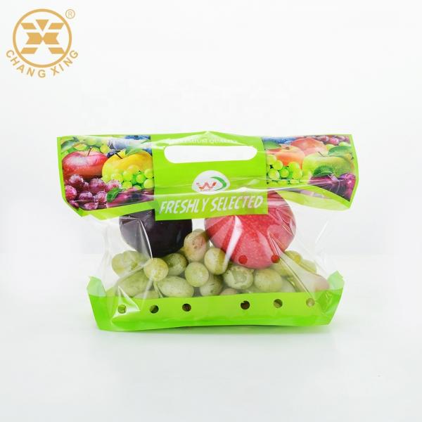 Quality 750g Transparent Composite Fresh Fruit Vegetable Packaging Bopp Plastic Bags for sale