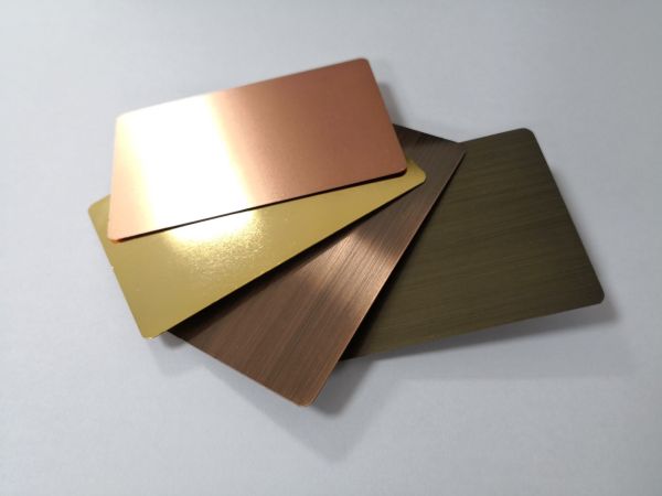 custom brass bronze copper metal business vip member cards